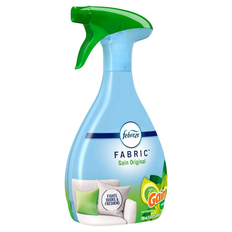slide 4 of 9, Febreze Fabric Spray Air Freshener, Odor-Fighting Fabric Refresher, Gain Original Scent, 23.6 fl oz, 1.47 pt
