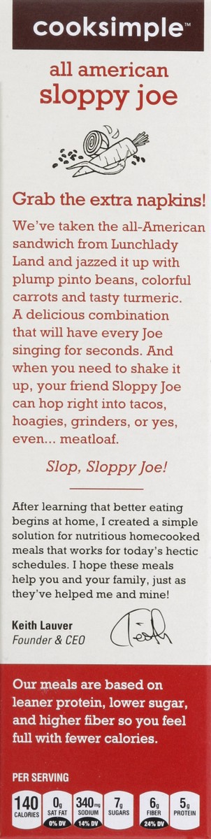 slide 3 of 4, Cooksimple All American Sloppy Joe, 5.6 oz