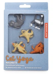 Kikkerland Cat Yoga Magnets - Set of 5