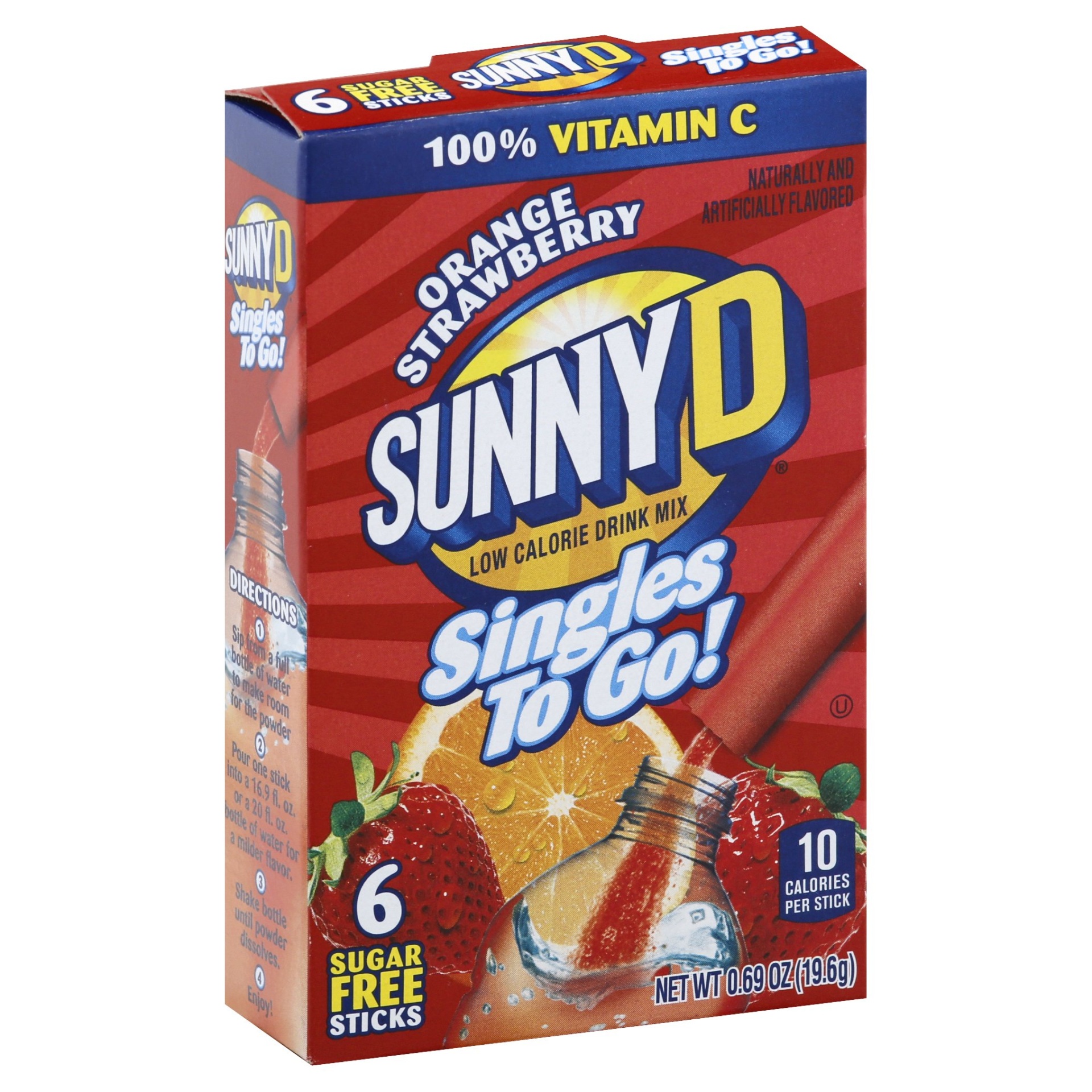 slide 1 of 1, Sunny D Drink Mix 0.69 oz, 6 ct