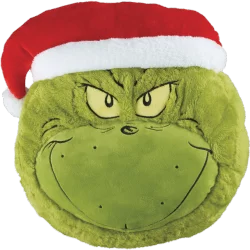 Dr. Seuss Santa Grinch Face Throw Pillow