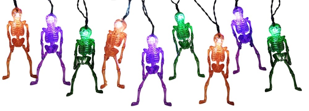 slide 1 of 1, Holiday Home Led Skeleton Lights - Multicolor, 10 ct