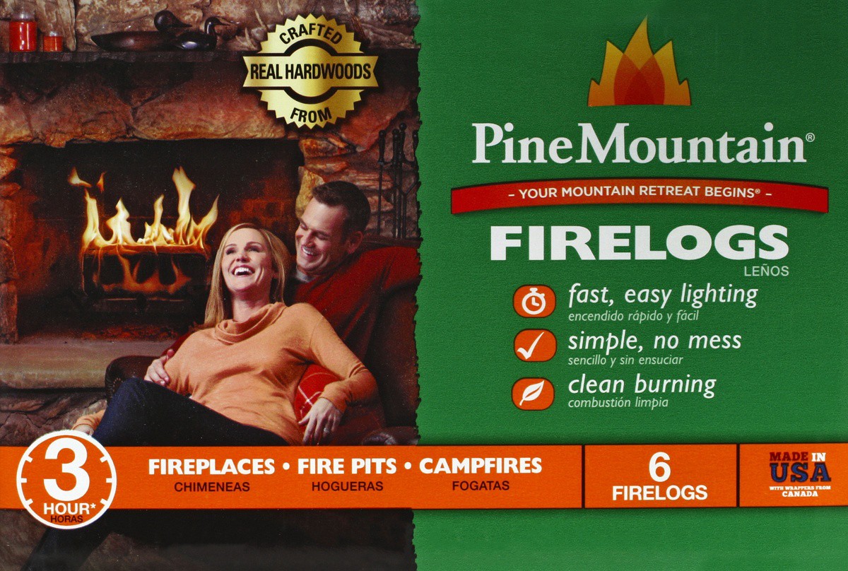 slide 5 of 7, Pine Mountain 3 Hour Firelog 6 ea, 6 ct; 3.8