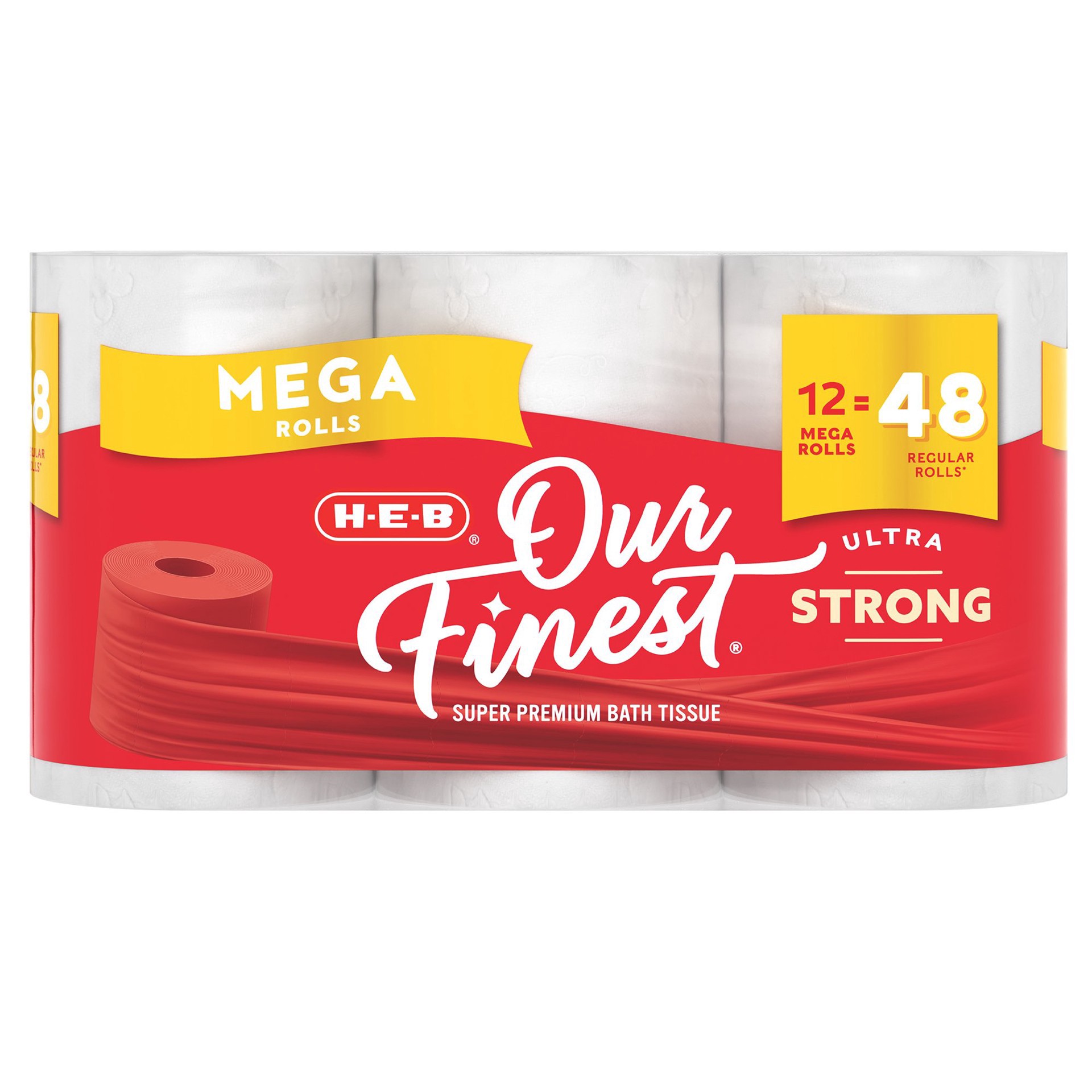 slide 1 of 1, H-E-B Our Finest Ultra Strong Toilet Paper, 12 ct