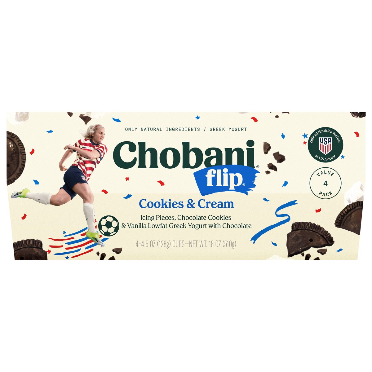 slide 1 of 9, Chobani flip Cookies & Cream,