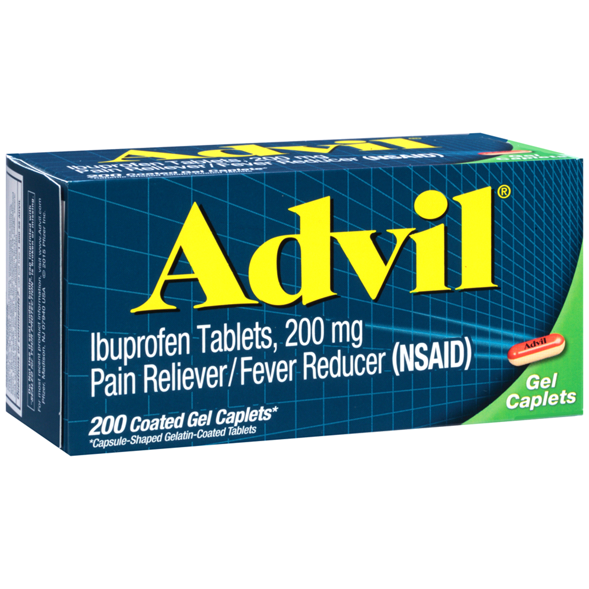 slide 4 of 4, Advil Ibuprofen Pain Reliever Fever Reducer Coated Gel Caplets 200mg, 200 ct