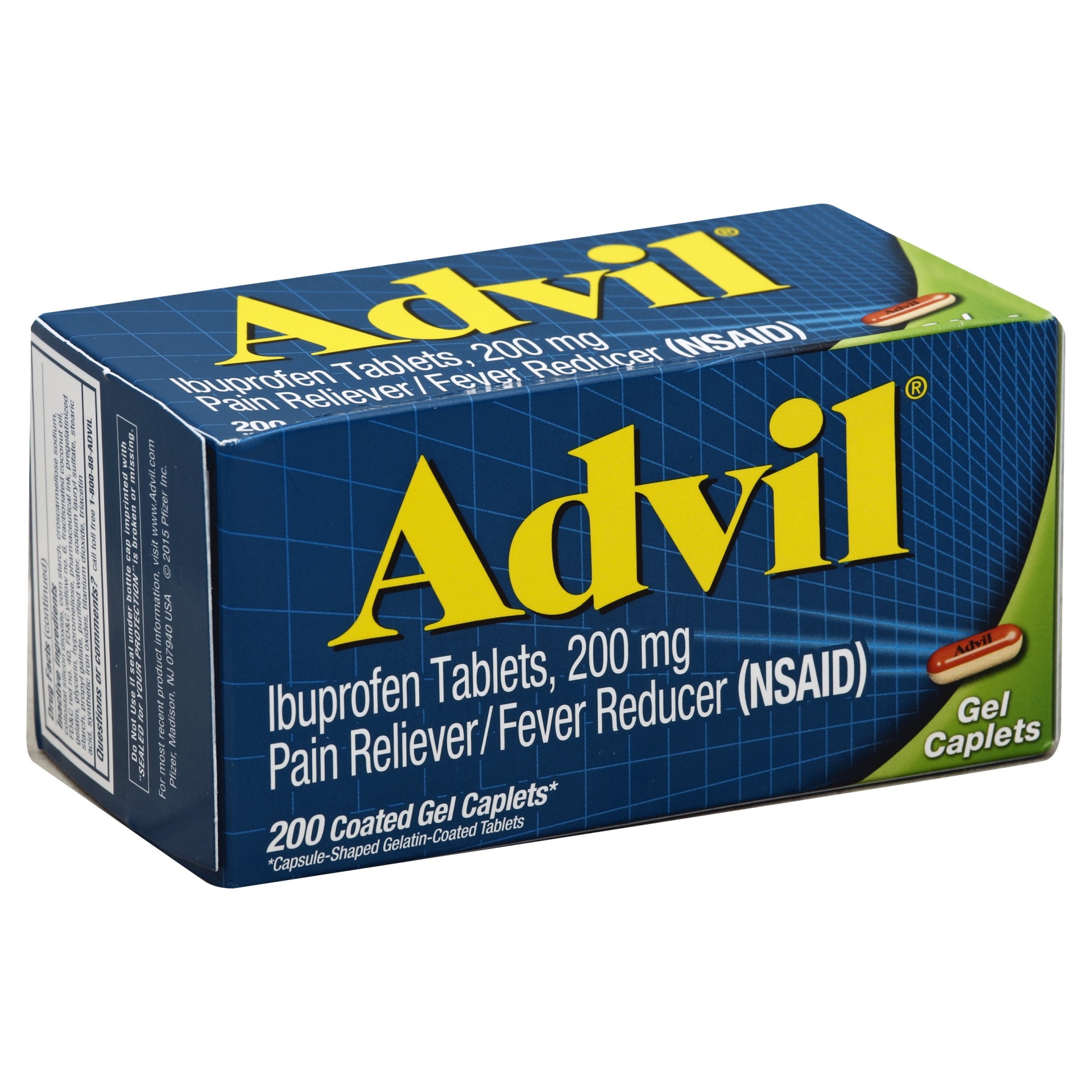 slide 1 of 4, Advil Ibuprofen Pain Reliever Fever Reducer Coated Gel Caplets 200mg, 200 ct