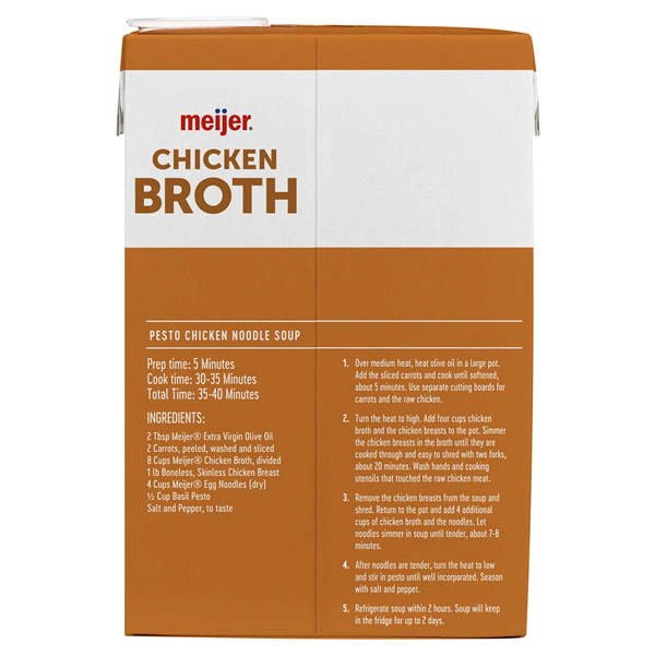 slide 15 of 17, Meijer Fat Free Chicken Broth, 48 oz