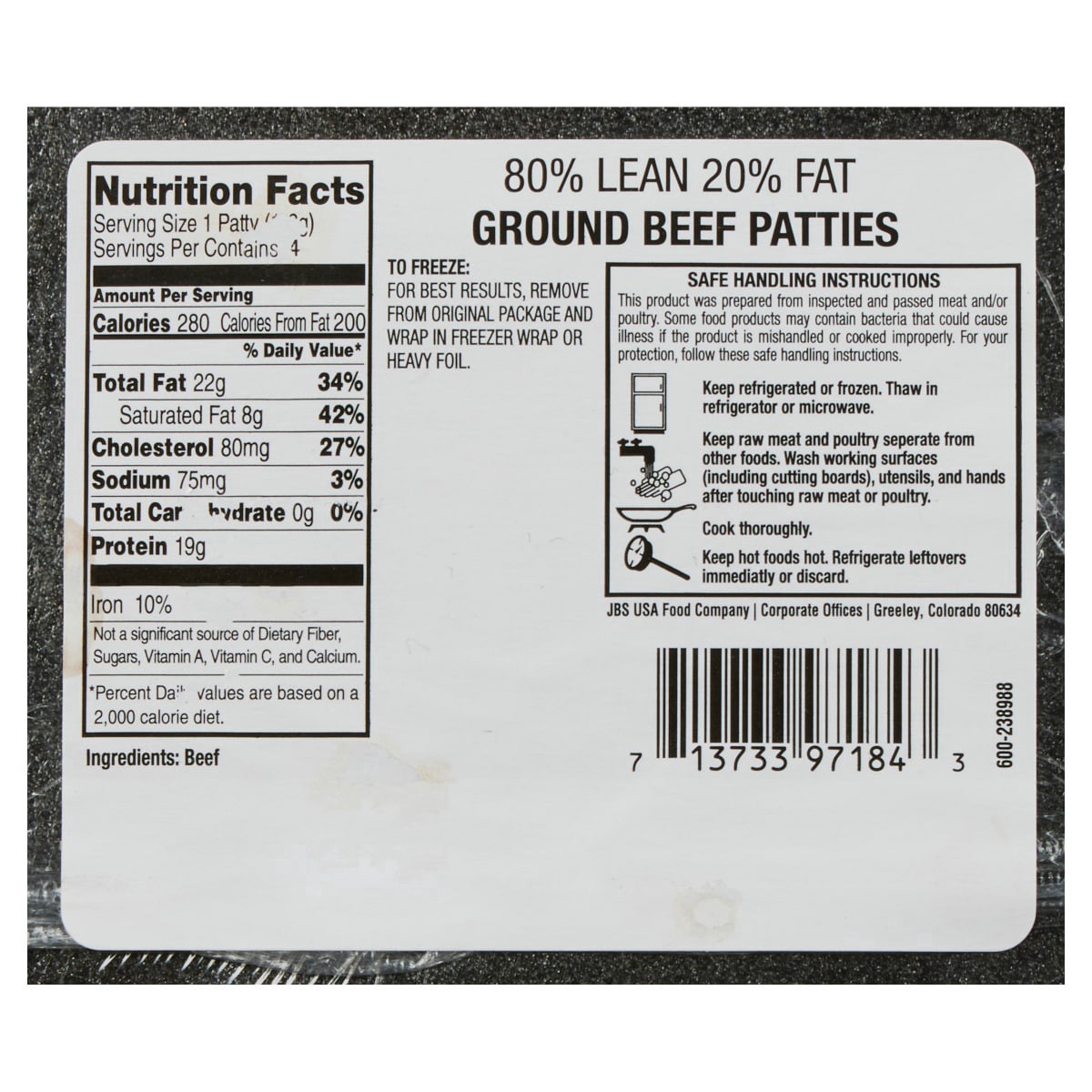 slide 3 of 9, Fresh From Meijer 80/20 Ground Beef Patties, 4 ct