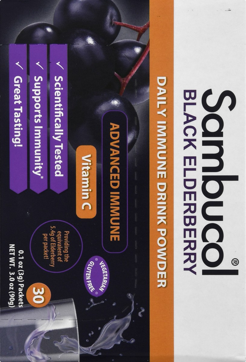 slide 5 of 9, Sambucol Vitamin C Powder Black Elderberry 30 ea, 30 ct