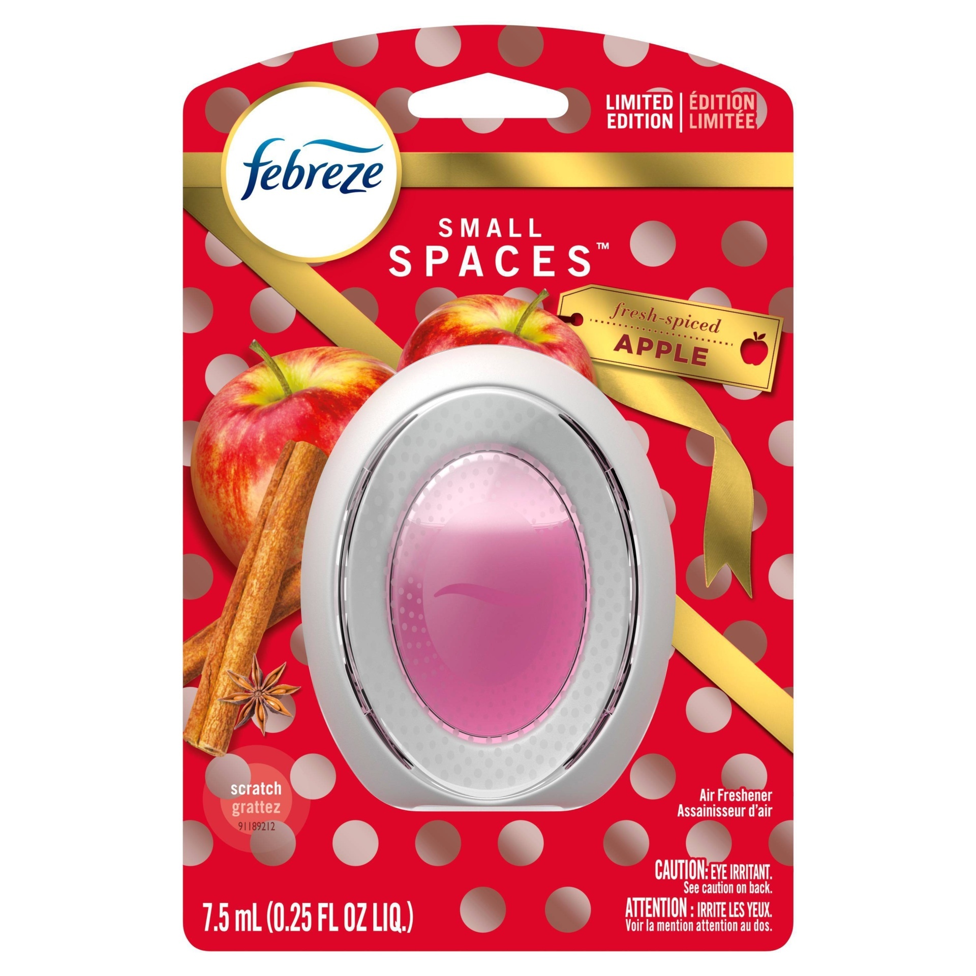 slide 1 of 1, Febreze Fresh-Spiced Apple Small Spaces Air Freshener Refill, 1 ct