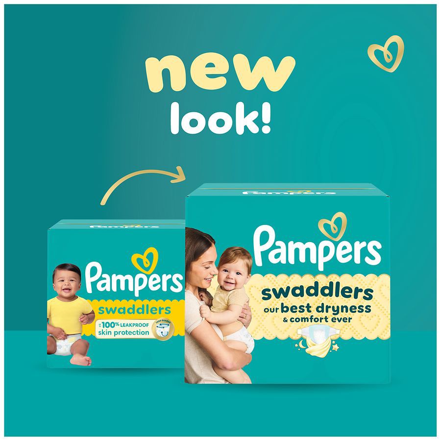 slide 4 of 5, Pampers Swaddlers Active Baby Diapers, Size 4, 22 Count, 22 ct