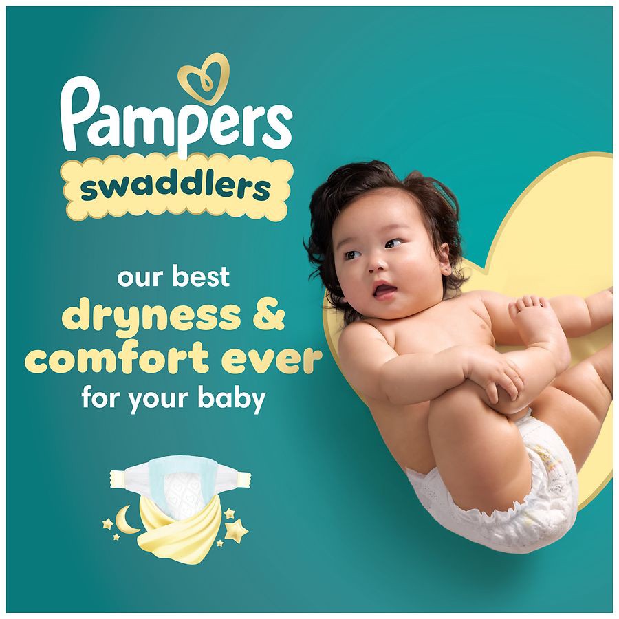 slide 3 of 5, Pampers Swaddlers Active Baby Diapers, Size 4, 22 Count, 22 ct