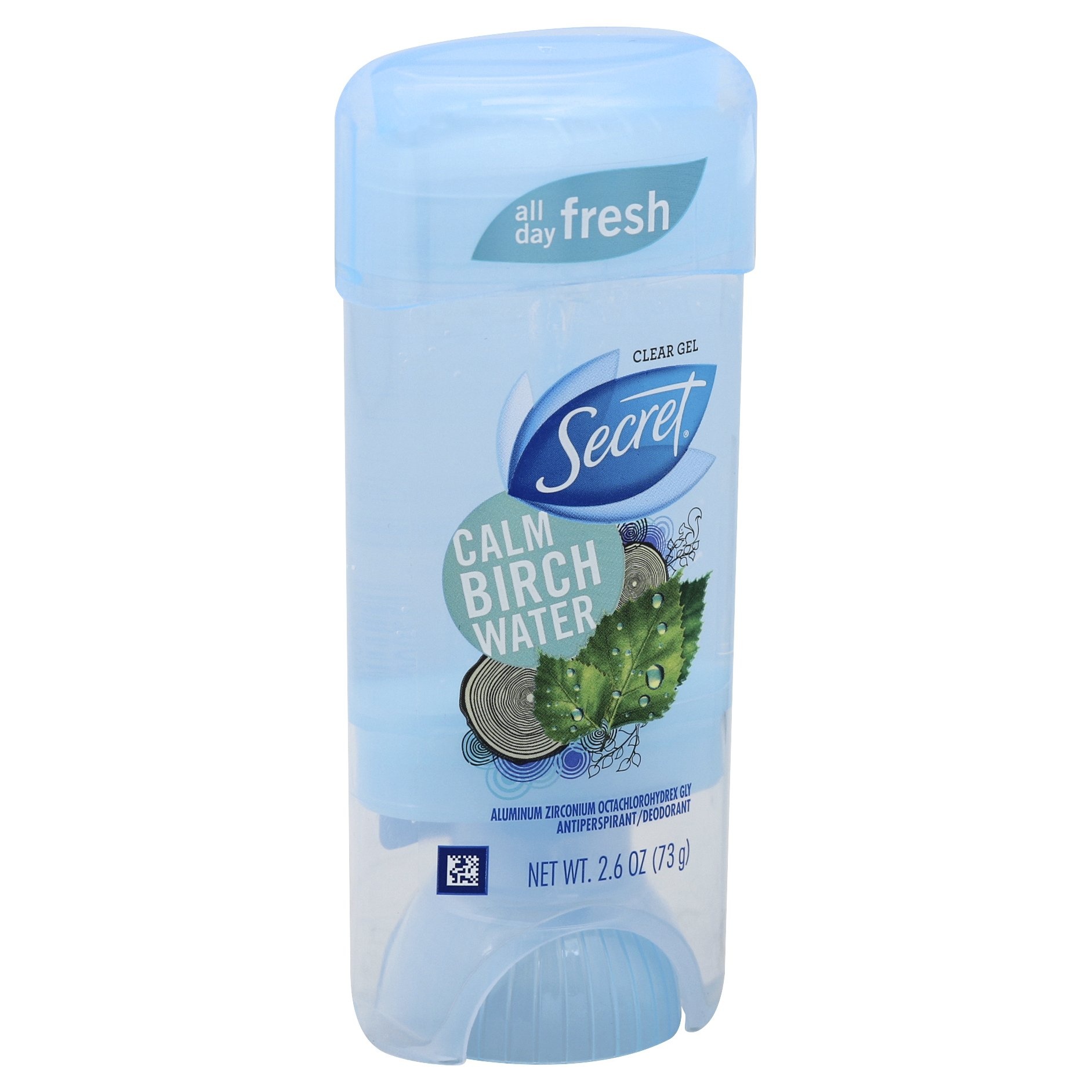 slide 1 of 4, Secret Fresh Calm Birch Water Clear Gel Antiperspirant and Deodorant, 2.6 oz