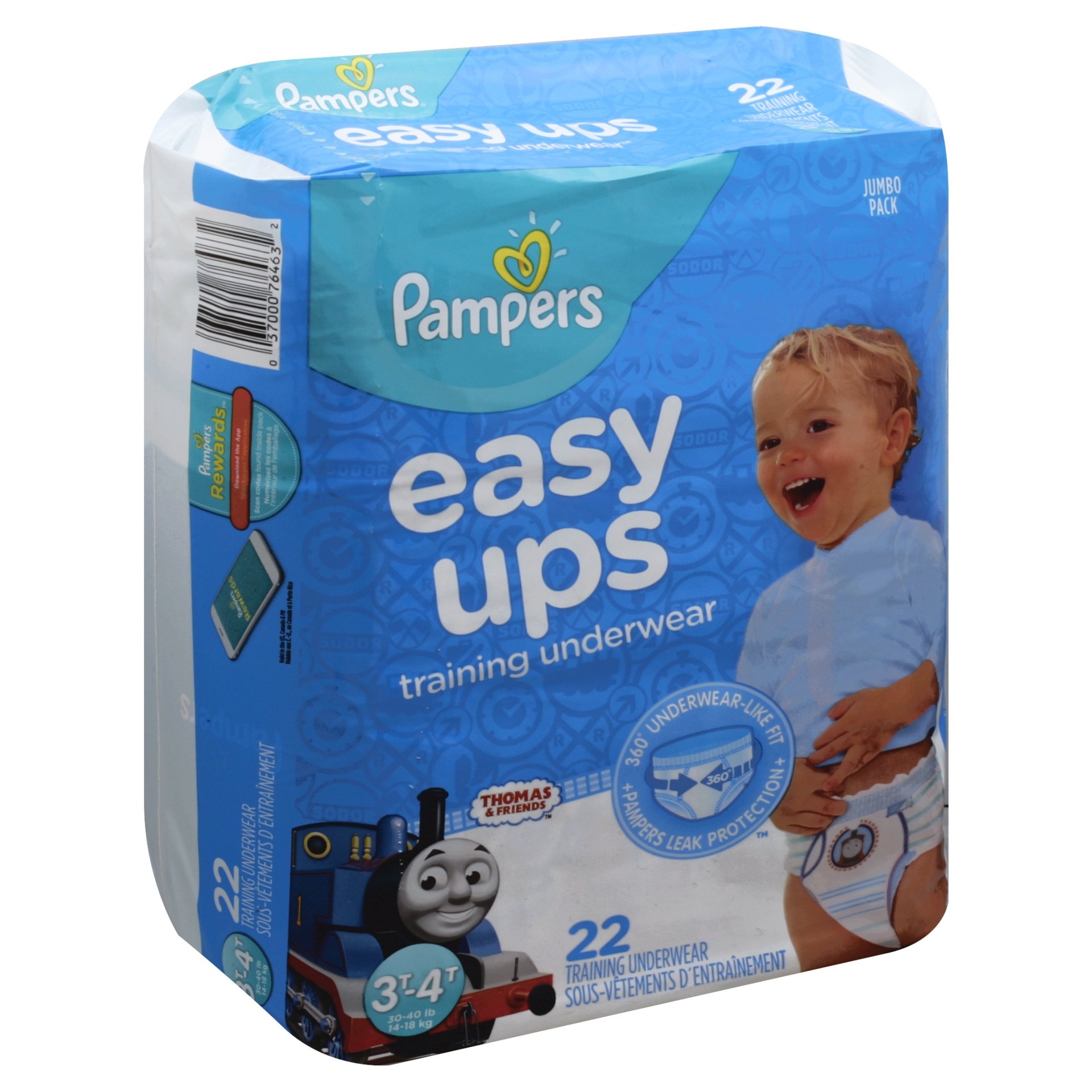 slide 1 of 3, Pampers Easy Ups Training Underwear For Boys, 22 ct