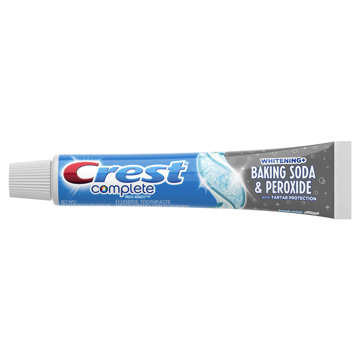 slide 3 of 3, Crest Complete Whitening Baking Soda And Peroxide Toothpaste, 5.8 oz, 2 ct