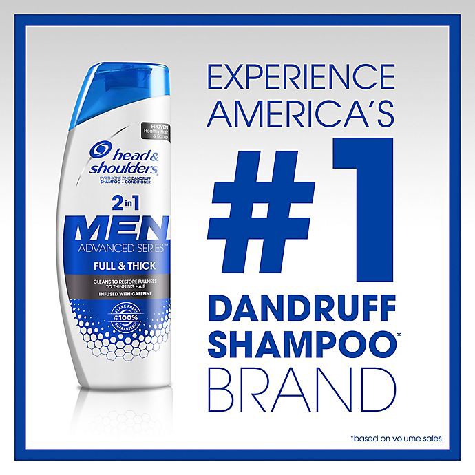 slide 3 of 5, Head & Shoulders Men Advanced Series Full & Thick 2 in 1 Dandruff Shampoo + Conditioner 12.8 oz, 12.8 fl oz