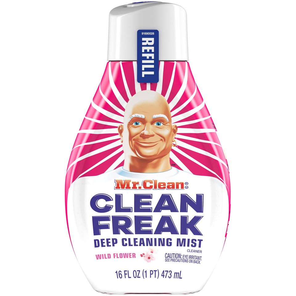 slide 1 of 2, Mr. Clean Clean Freak Deep Cleaning Mist Multi-Surface Spray Wild Flower Scent Refill, 16 fl oz