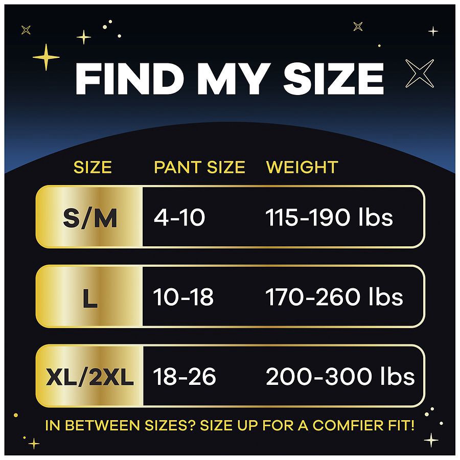 slide 2 of 5, Always ZZZ Overnight Disposable Period Underwear for Women Sz L, 360° Coverage for Worry-Free Nights, 7 Count, 7 ct