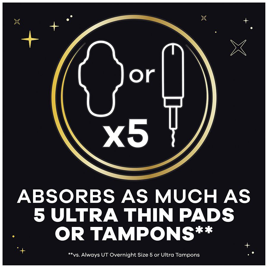 slide 4 of 5, Always ZZZ Overnight Disposable Period Underwear for Women Sz L, 360° Coverage for Worry-Free Nights, 7 Count, 7 ct