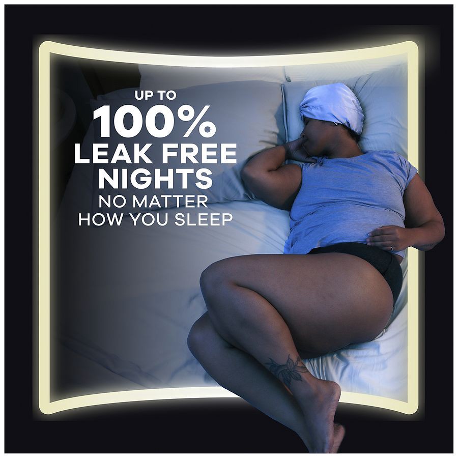 slide 3 of 5, Always ZZZ Overnight Disposable Period Underwear for Women Sz L, 360° Coverage for Worry-Free Nights, 7 Count, 7 ct