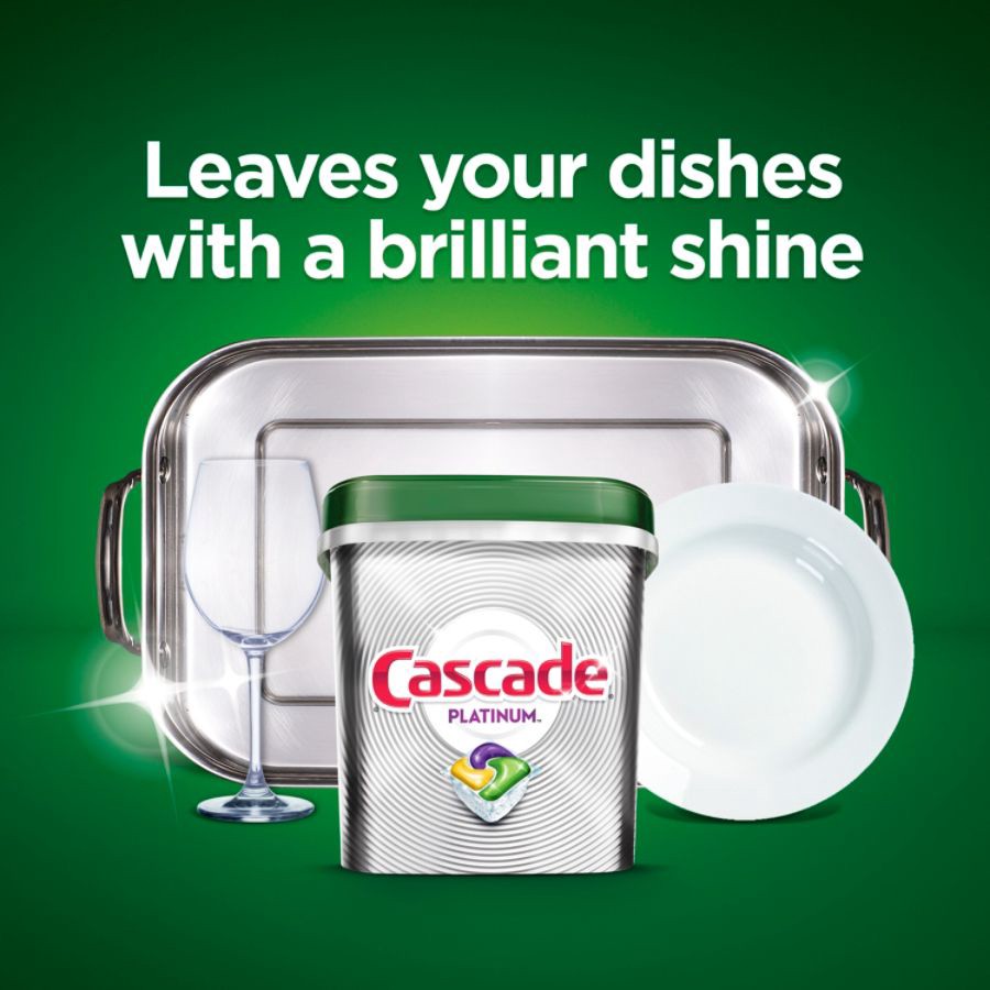 slide 9 of 10, Cascade Dishwasher Detergent, Lemon Scent, Action Pacs 30 Pacs, 30 ct