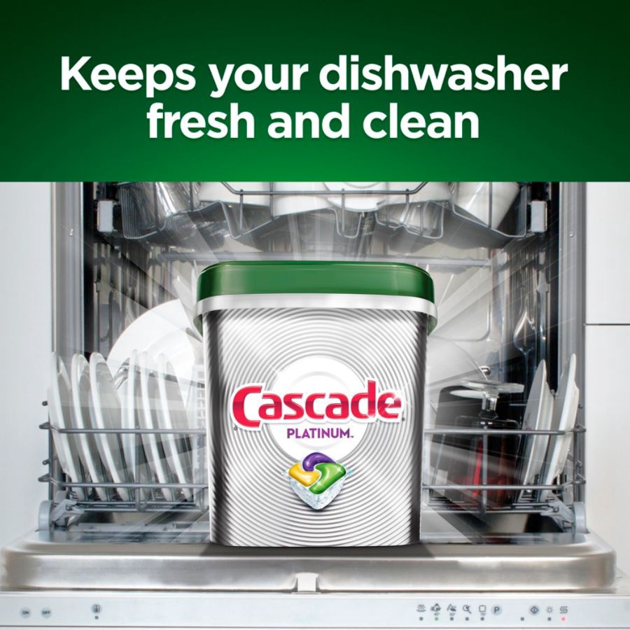 slide 3 of 10, Cascade Dishwasher Detergent, Lemon Scent, Action Pacs 30 Pacs, 30 ct