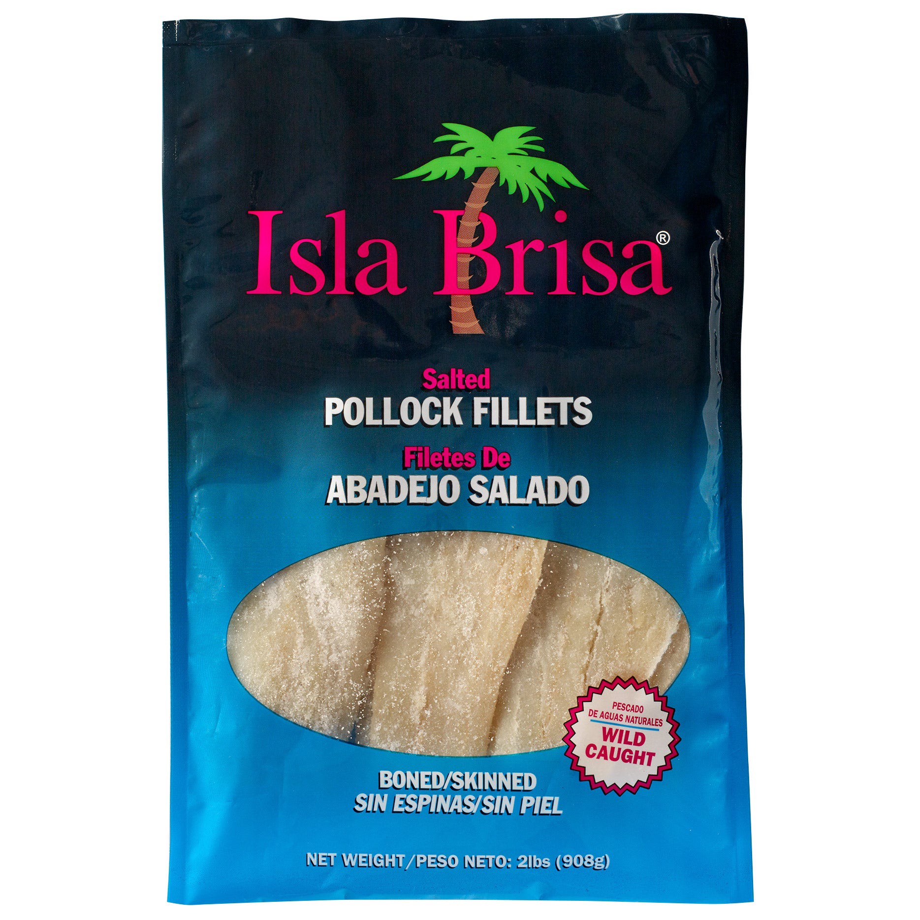 slide 1 of 2, Canadian Fish Exporters Isla Brisa Salted Pollock Filets, 2 lbs, 