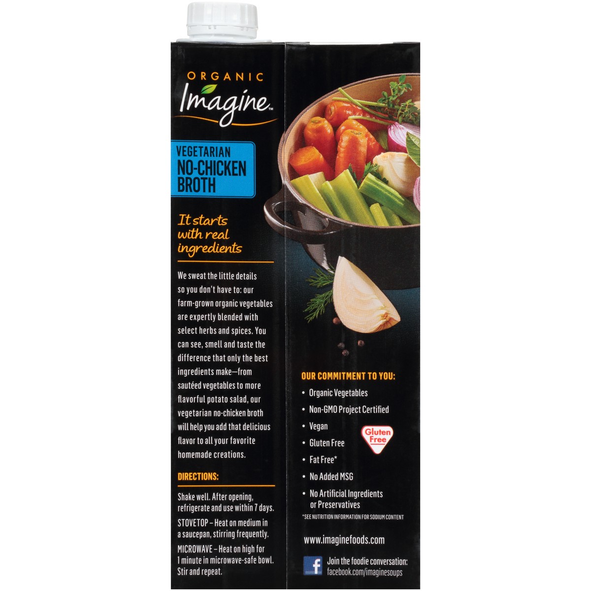 slide 2 of 10, Imagine Organic Vegetarian No-Chicken Broth 32 fl. oz. Aseptic Pack, 32 fl oz