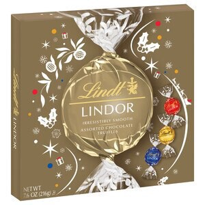 slide 1 of 1, Lindt Lindor Assorted Chocolate Candy Truffles Gift Box, Assorted Chocolates With Smooth, Melting Truffle Center- 7.6 oz, 7.6 oz