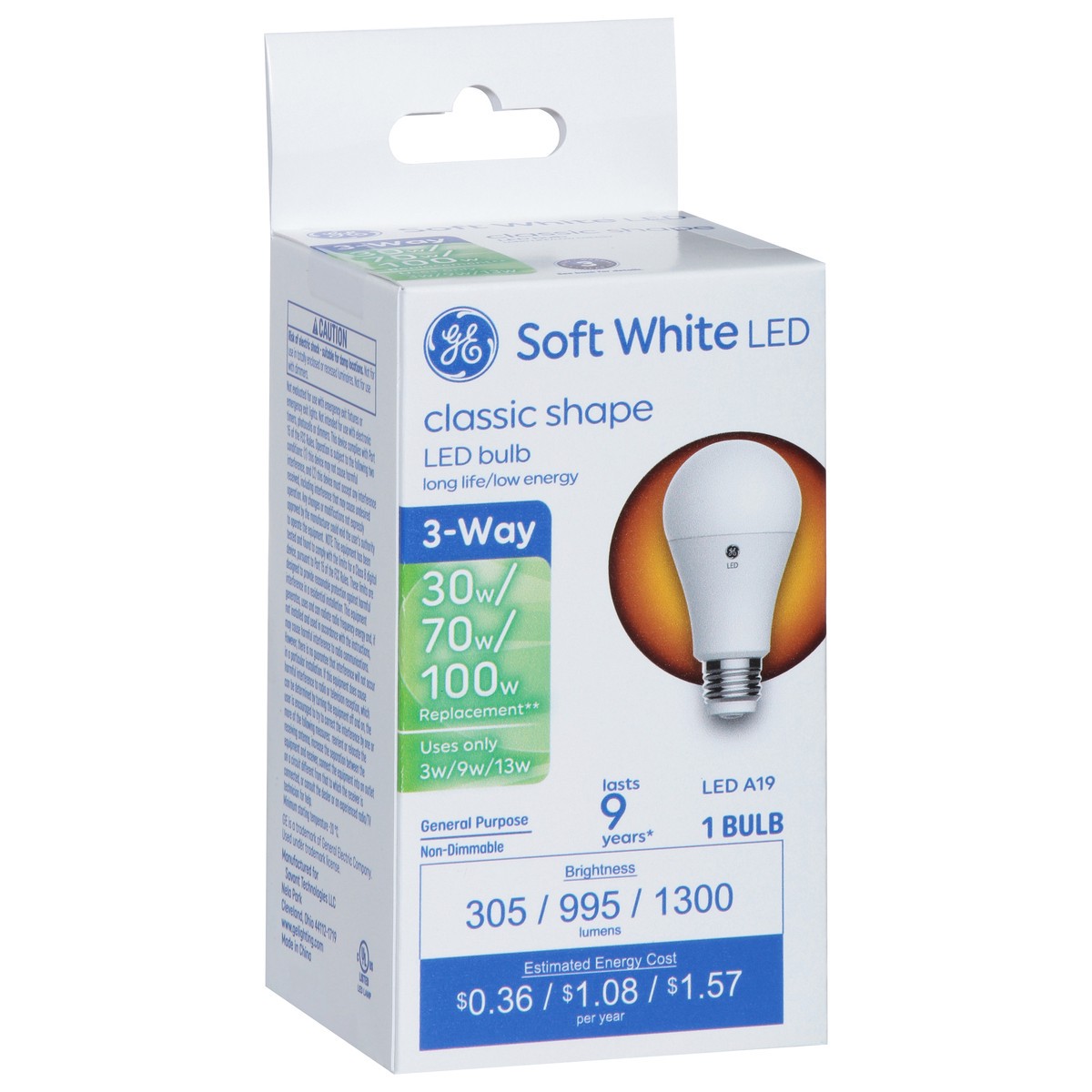 slide 5 of 9, GE 3/9/13 Watts Soft White Classic Shape 3-Way LED Light Bulbs 1 ea, 1 ct