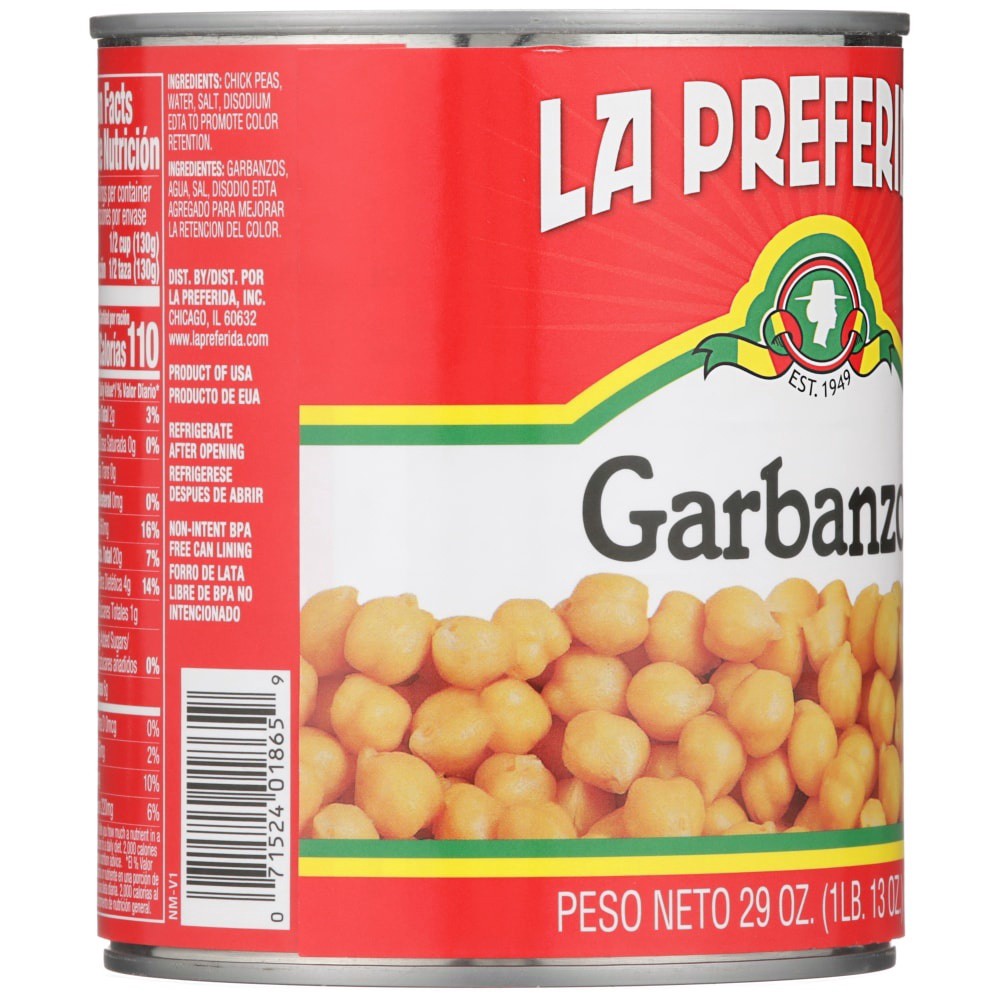 slide 2 of 4, La Preferida Chick Peas, 29 oz