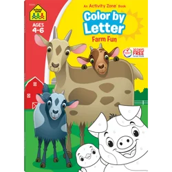 School Zone Color by Letter Farm Fun Book 1 ea