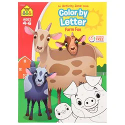 School Zone Color by Letter Farm Fun Book 1 ea