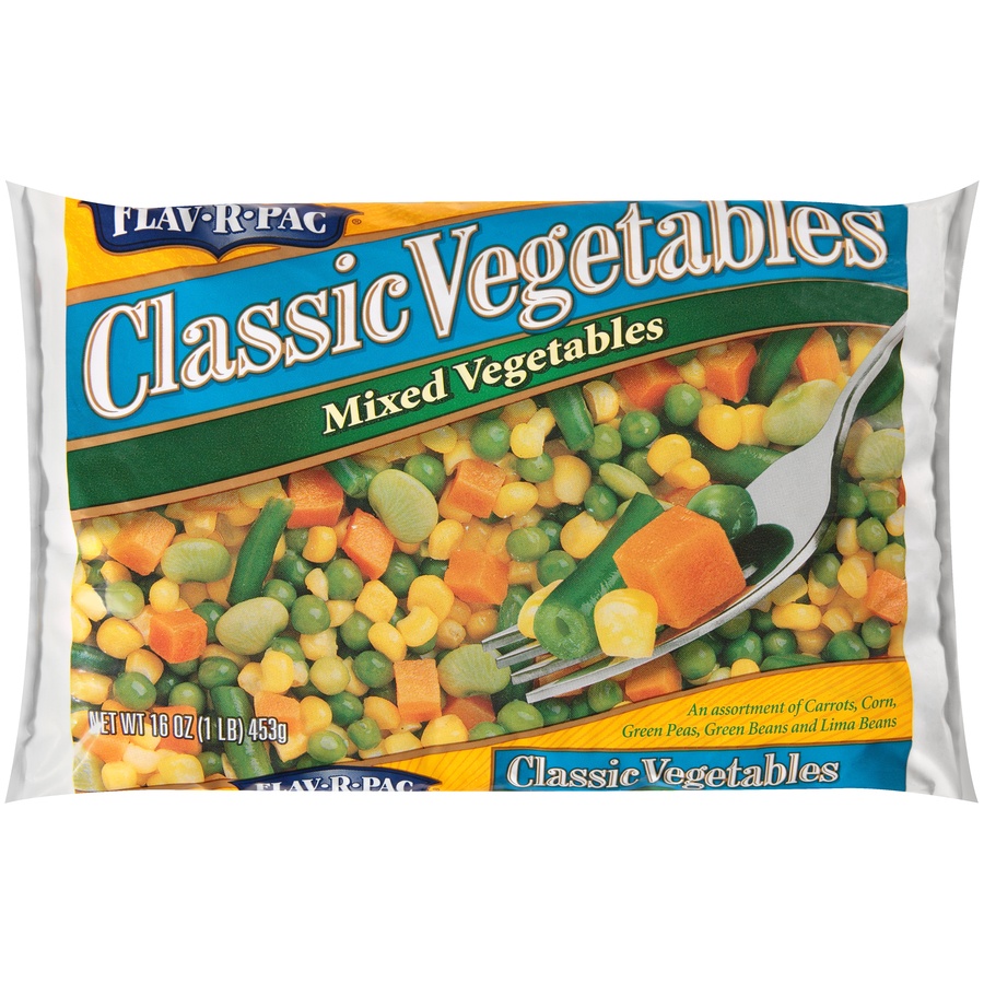 slide 1 of 1, Flav-R-Pac Mixed Vegetables, 16 oz