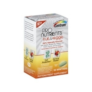 slide 1 of 1, Centrum Pronutrients Fruit & Veggie Minitabs, 50 ct