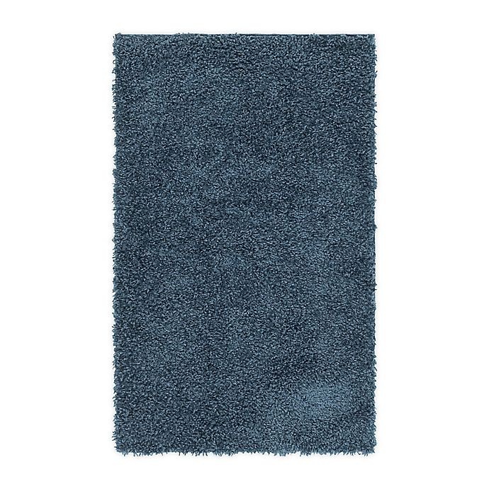 slide 1 of 6, Unique Loom Davos Shag Area Rug - Marine Blue, 3 ft x 5 ft