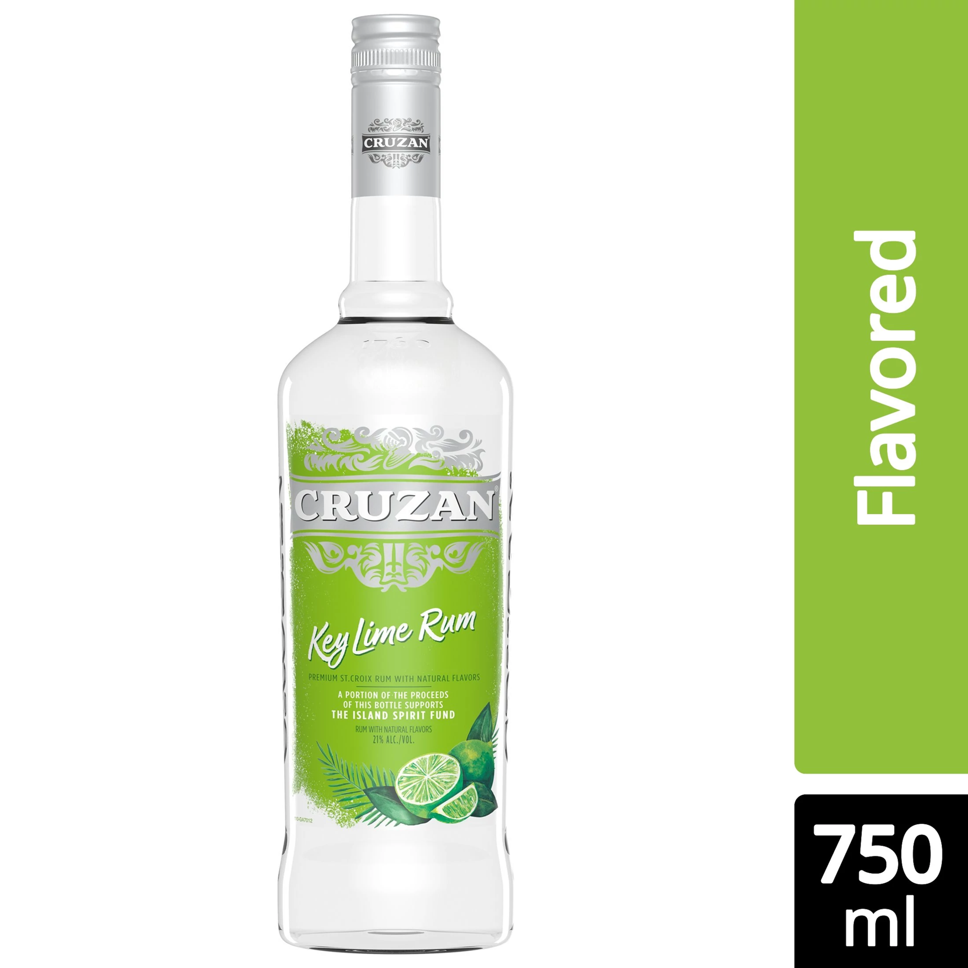 slide 1 of 2, Cruzan Key Lime Flavored Rum 750 ml, 750 ml