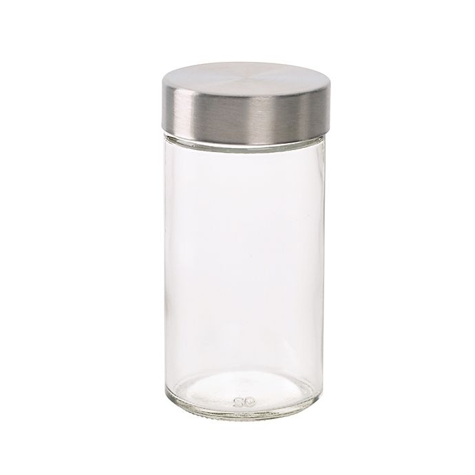slide 1 of 2, Kamenstein Glass Spice Jar with Stainless Steel Cap, 3 oz