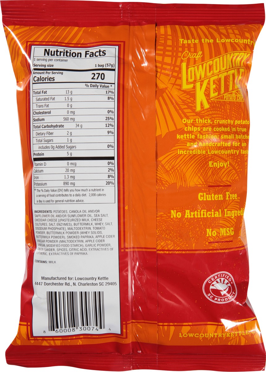 slide 3 of 14, Lowcountry Kettle Craft Spicy Pimento Cheese Potato Chips 2 oz, 2 oz