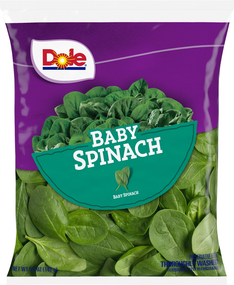 slide 1 of 7, Dole Baby Spinach, 5 oz