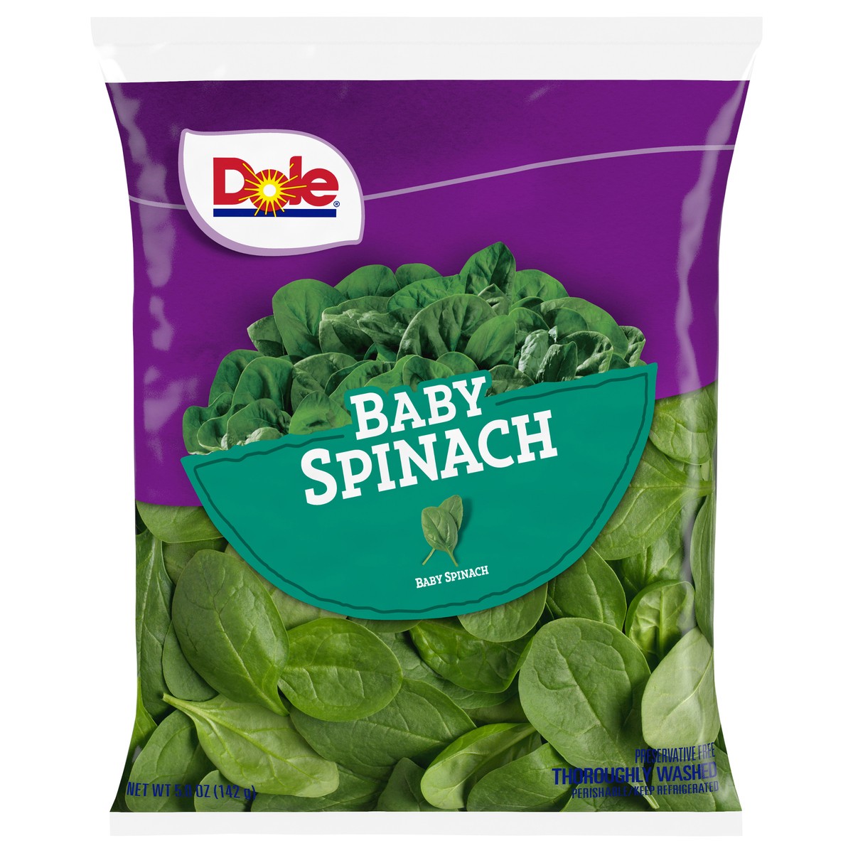 slide 1 of 7, Dole Baby Spinach, 5 oz