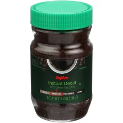 Hy-vee Medium Roast 99.7% Caffeine Free 100% Instant Decaf Coffee - 4 oz