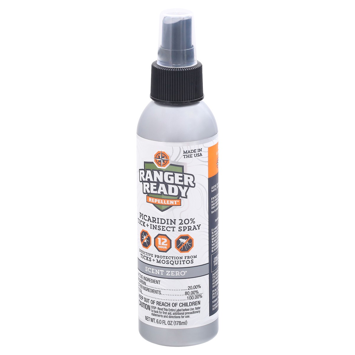 slide 11 of 11, Ranger Ready Picaridin 20% Scent Zero Repellent 6 fl oz, 6 fl oz