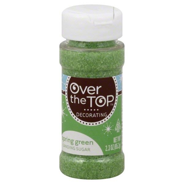 slide 1 of 2, Over The Top Spring Green Sanding Sugar, 2.3 oz