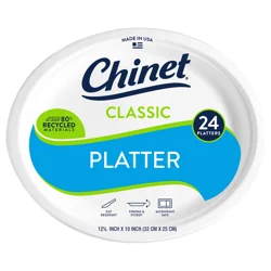 Chinet Classic White Platters 12 Inch