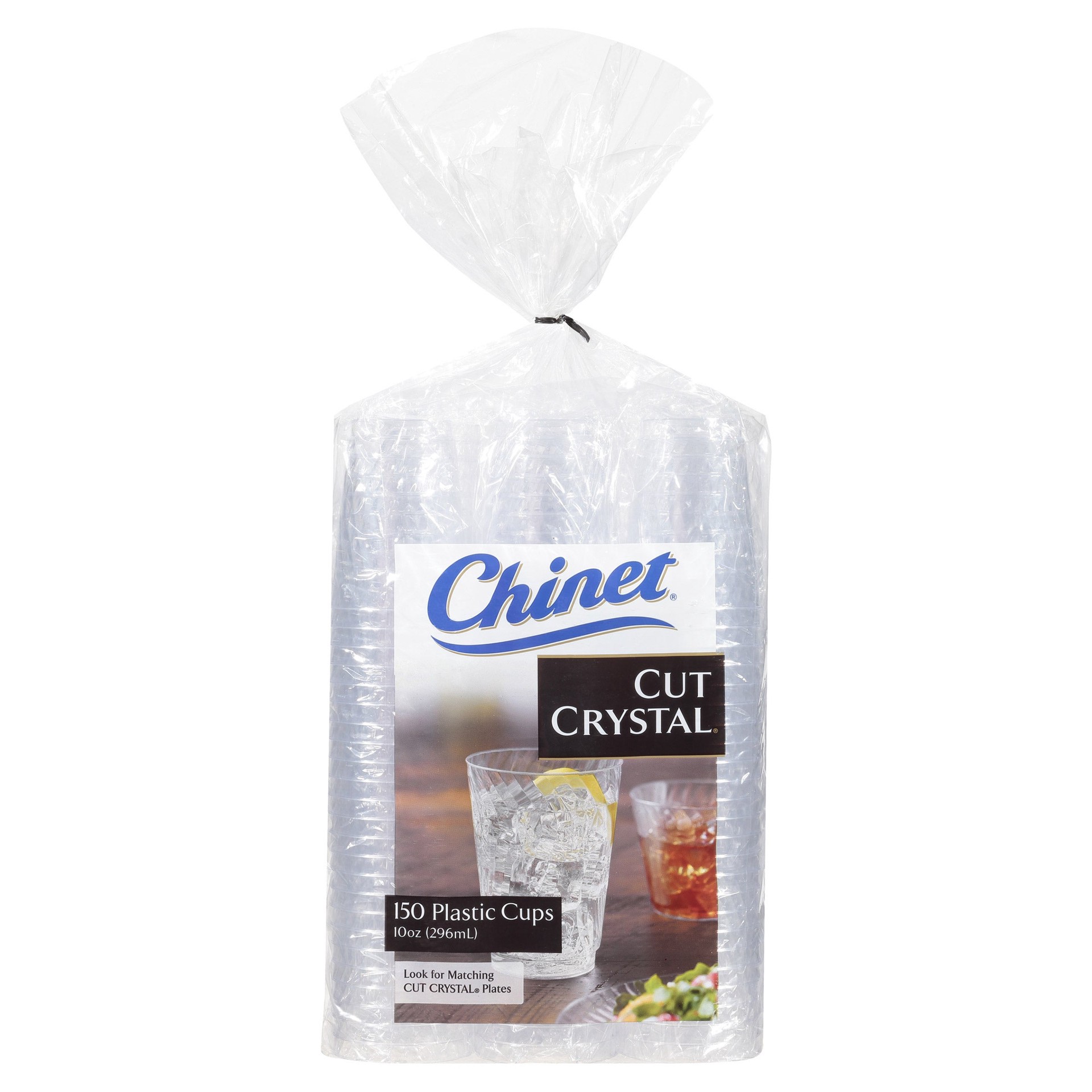 slide 1 of 1, Chinet Crystal 10 oz Plastic Cup, Clear, 150 count, 