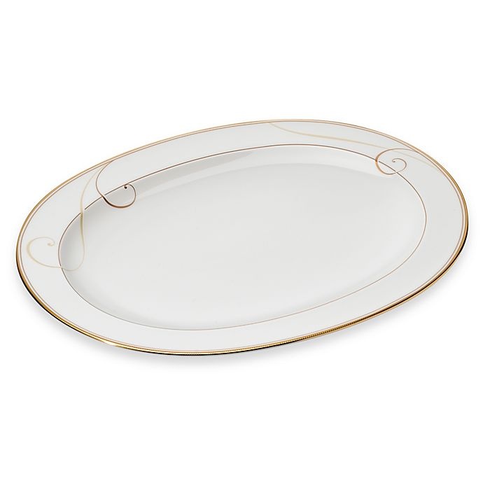 slide 1 of 1, Noritake Golden Wave Oval Platter, 14 in