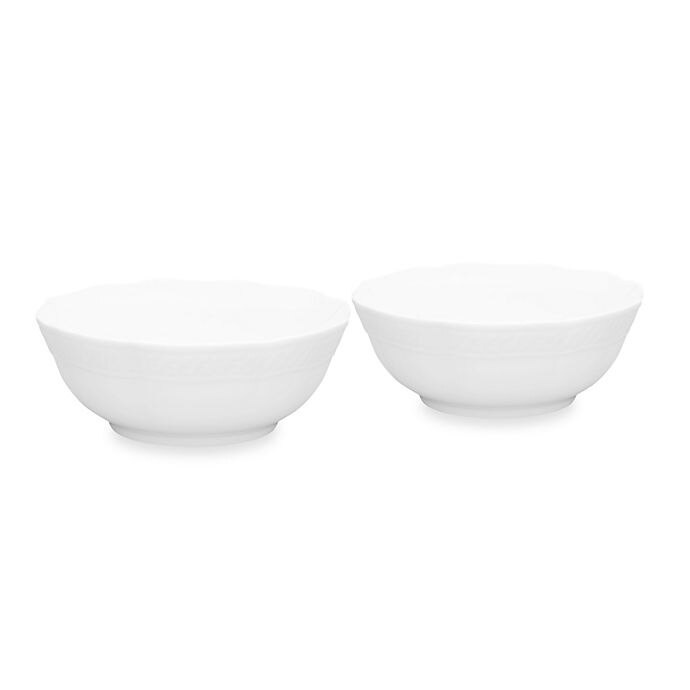 slide 1 of 1, Noritake Cher Blanc Fruit Bowls, 2 ct