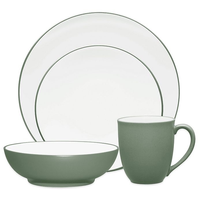 slide 1 of 1, Noritake Colorwave Coupe Place Setting - Green, 4 ct